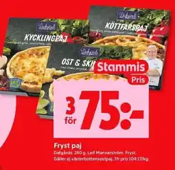 ICA Kvantum DAFGÅRDS Fryst paj erbjuda