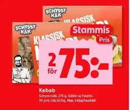 ICA Kvantum SCHYSST KÄK Kebab erbjuda