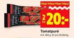 ICA Kvantum ICA Tomatpuré erbjuda