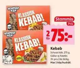 ICA Kvantum SCHYSST KÄK Kebab erbjuda