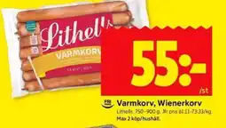 ICA Kvantum LITHELLS Varmkorv, wienerkorv erbjuda