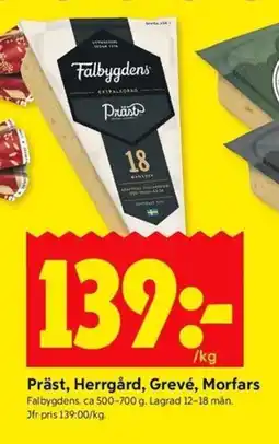 ICA Kvantum FALBYGDENS Präst, herrgård, grevé, morfars erbjuda