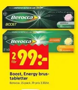 ICA Kvantum BEROCCA Boost, energy brus- tabletter erbjuda