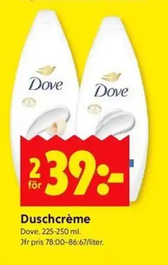 ICA Kvantum DOVE Duschcrème erbjuda