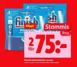 ICA Kvantum FINISH Maskindisktabletter power erbjuda