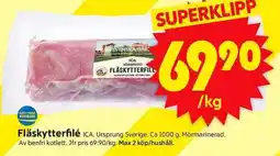 ICA Supermarket ICA Fläskytterfilé erbjuda
