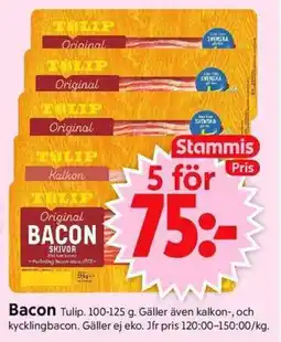 ICA Supermarket TULIP Bacon erbjuda