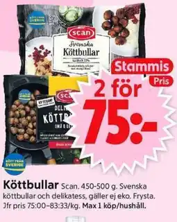 ICA Supermarket SCAN Köttbullar erbjuda