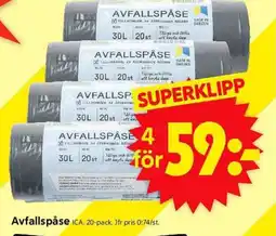 ICA Supermarket ICA Avfallspåse erbjuda