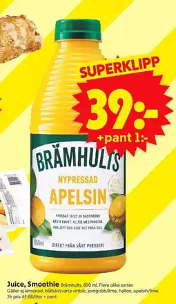 ICA Supermarket BRÄMHULTS Juice, smoothie erbjuda