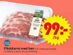 ICA Supermarket ICA Fläskkarré med ben erbjuda