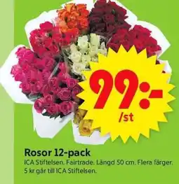 ICA Supermarket Rosor 12-pack erbjuda