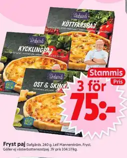 ICA Supermarket DAFGÅRDS Fryst paj erbjuda