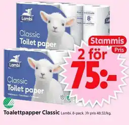 ICA Supermarket LAMBI Toalettpapper classic erbjuda