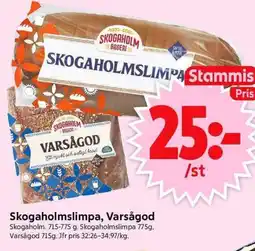 ICA Supermarket SKOGAHOLM Skogaholmslimpa, varsågod erbjuda