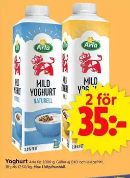 ICA Supermarket ARLA Yoghurt erbjuda