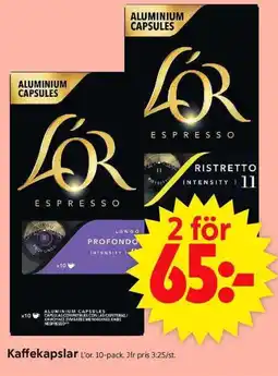 ICA Supermarket L'OR Kaffekapslar erbjuda