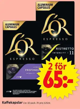 ICA Supermarket L'OR Kaffekapslar erbjuda