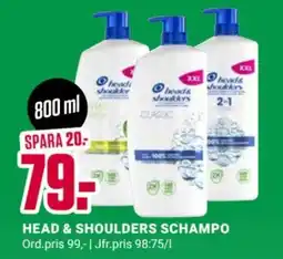 ÖoB HEAD & SHOULDERS Schampo erbjuda