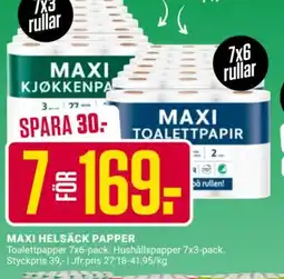 ÖoB Maxi helsäck papper erbjuda