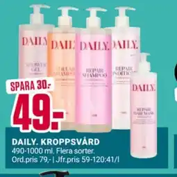 ÖoB Daily kroppsvård erbjuda