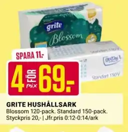 ÖoB GRITE Hushållsark erbjuda