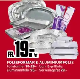 ÖoB Folieformar & aluminiumfolie erbjuda