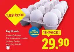 Lidl Ägg 15-pack erbjuda