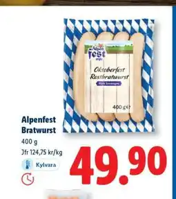 Lidl ALPENFEST Bratwurst erbjuda