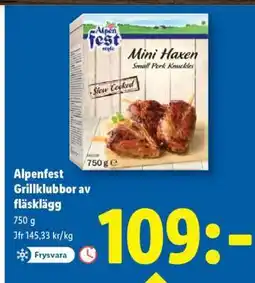 Lidl Alpenfest Grillklubbor av fläsklägg erbjuda