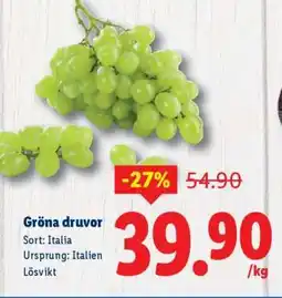 Lidl Gröna druvor erbjuda