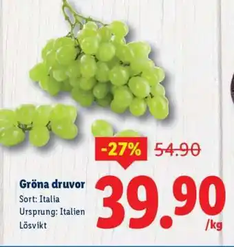 Lidl Gröna druvor erbjuda