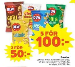 Stora Coop OLW snacks erbjuda