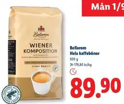 Lidl BELLAROM Hela kaffebönor erbjuda