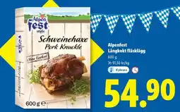 Lidl ALPENFEST Långkokt fläsklägg erbjuda