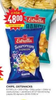 Willys Chips, Ostsnacks erbjuda
