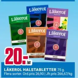 ÖoB Läkerol halstabletter erbjuda