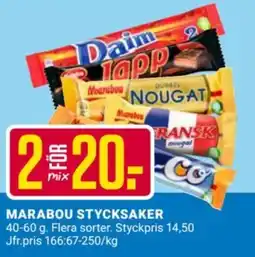 ÖoB MARABOU Stycksaker erbjuda