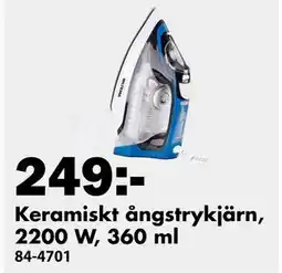 Biltema Keramiskt ångstrykjärn, 2200 W, 360 ml, SEK 249 erbjuda