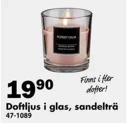 Biltema Doftljus i glas, sandelträ, SEK 19.9 erbjuda