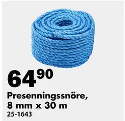 Biltema Presenningssnöre, 8 mm x 30 m, SEK 64.9 erbjuda