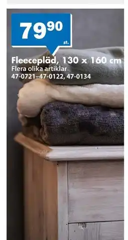 Biltema Fleecepläd, 130 x 160 cm, SEK 79.9 erbjuda