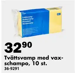 Biltema Tvättsvamp med vaxschampo, 10 st., SEK 32.9 erbjuda