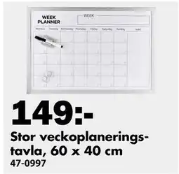 Biltema Stor veckoplaneringstavla, 60 x 40 cm, SEK 149 erbjuda
