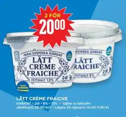 Willys LÄTT CRÈME FRAICHE, SEK 20 erbjuda