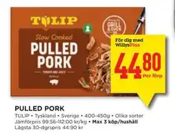 Willys PULLED PORK, Medlemspris erbjuda