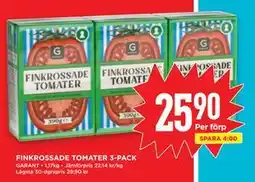 Willys FINKROSSADE TOMATER 3-PACK, SEK 25.9 erbjuda