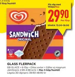 Willys GLASS FLERPACK, Medlemspris erbjuda