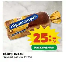 Coop Daglivs PÅGENLIMPAN, Medlemspris erbjuda