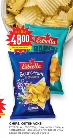Willys Hemma CHIPS, OSTSNACKS, SEK 48 erbjuda